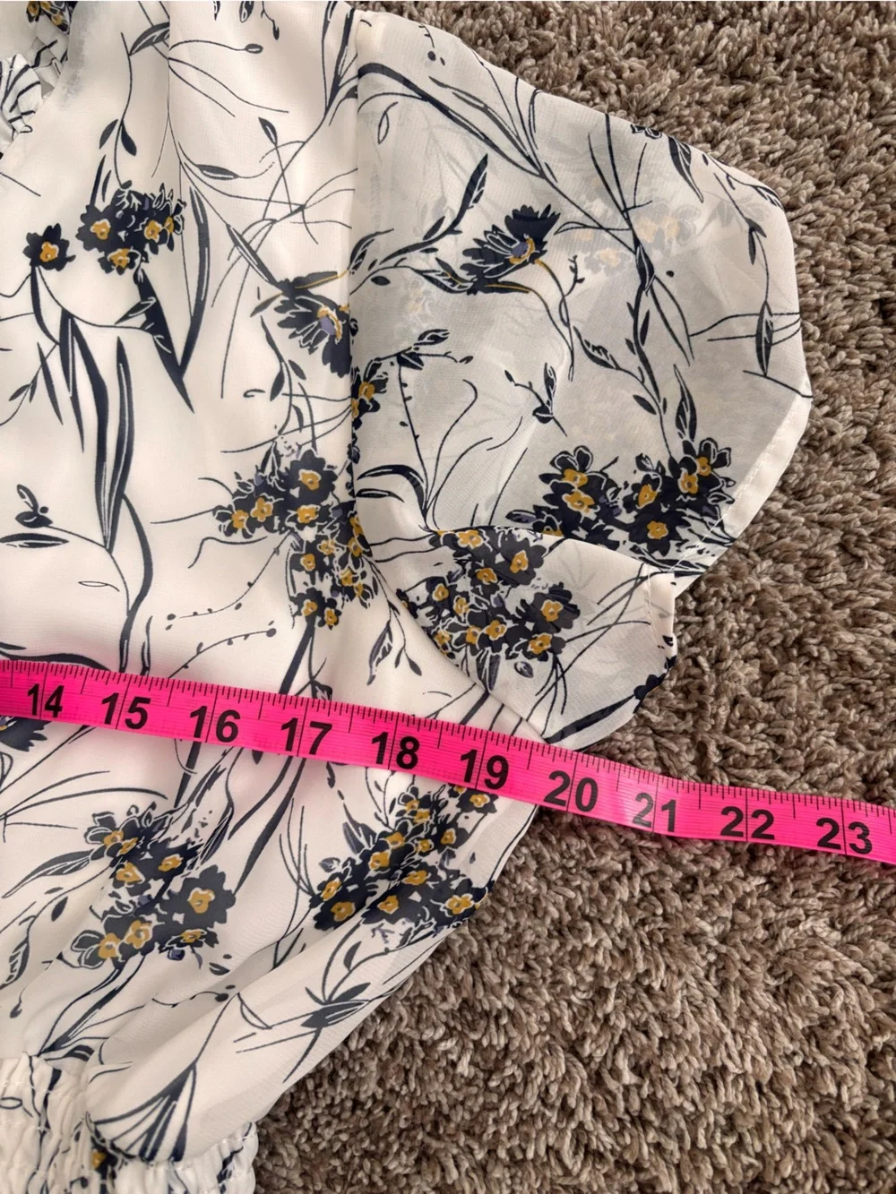 Cottage Romantic Boho Floral Midi Dress – Size L - Picture 9 of 9